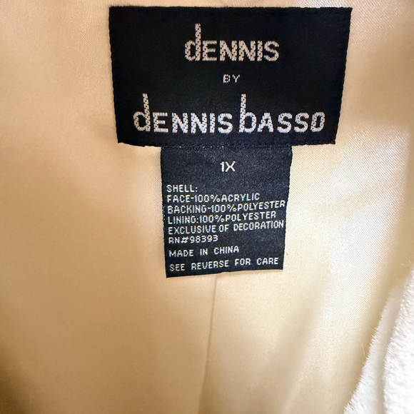 Dennis Basso Ivory Teddy Jacket Faux Fur elegant - Picture 8 of 8